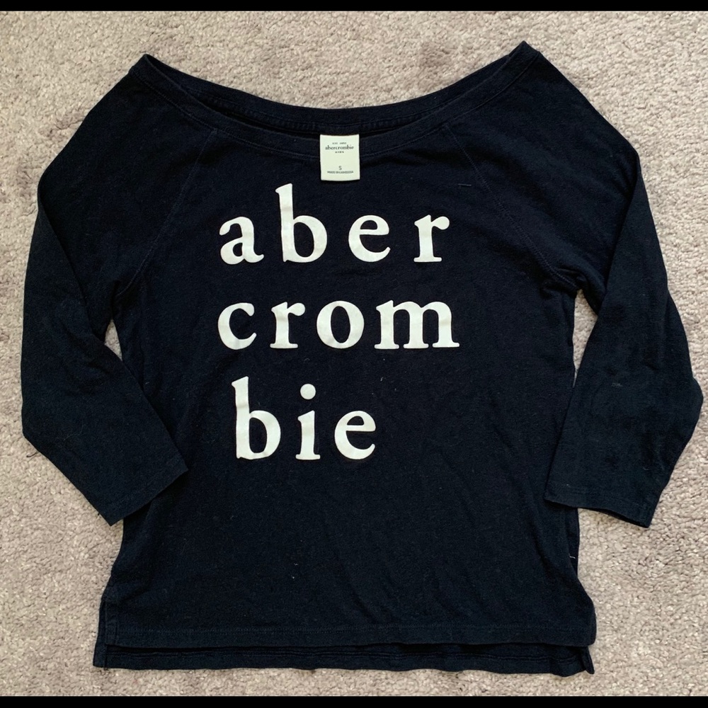 Abercrombie Kids S Girl 3/4 Sleeve Navy T-shirt